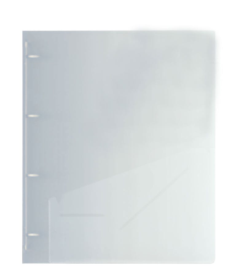 Ντοσίε PP Πλαστικό D 2 Τρύπες Λευκό Διαφανές 3CM Ράχη  FP15123-10