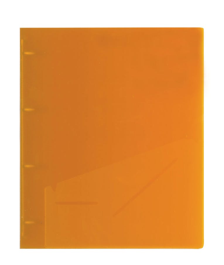 Ντοσίε PP Πλαστικό D 2 Τρύπες Πορτοκαλι 3CM Ράχη  FP15123-06