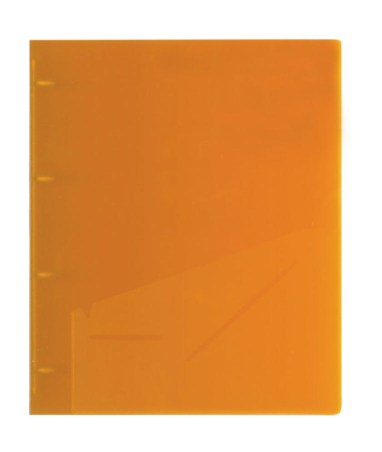 Ντοσίε PP Πλαστικό D 4 Τρύπες Πορτοκαλι 3CM Ράχη  FP15143-06