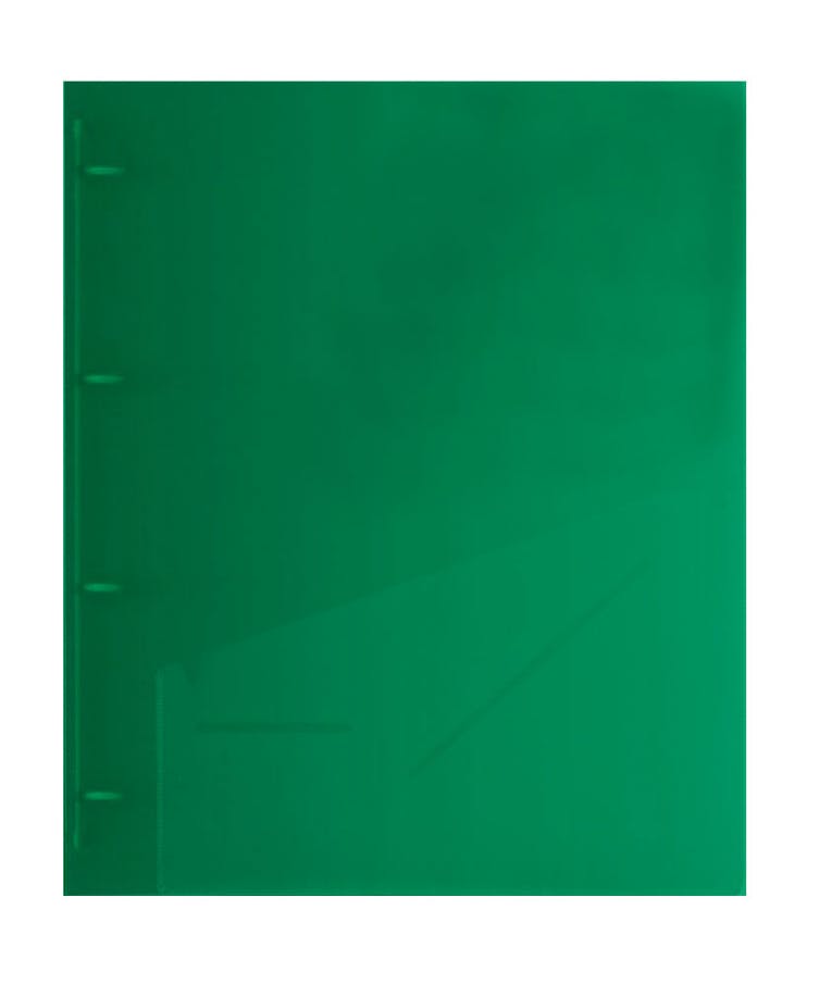 Ντοσίε PP Πλαστικό D 4 Τρύπες Πρασινο 3CM Ράχη  FP15143-04