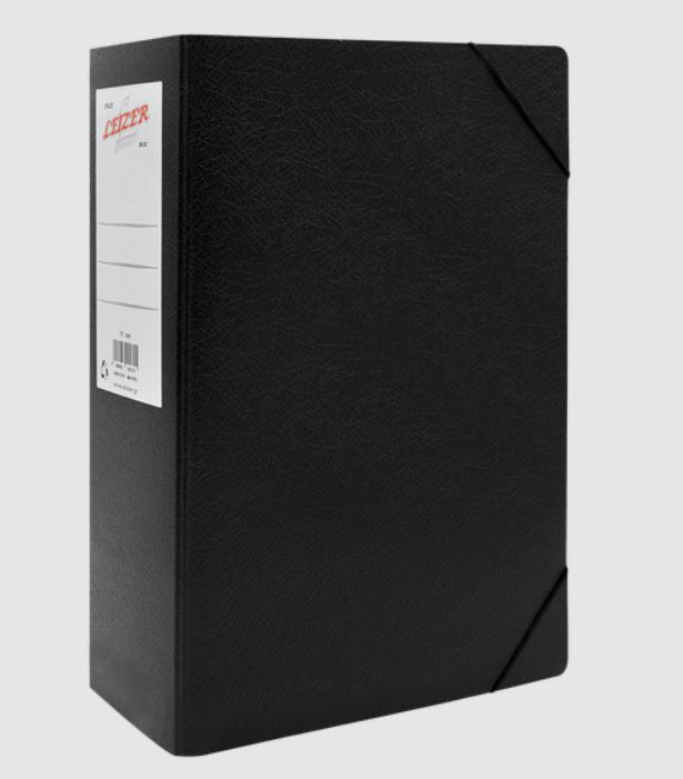 LEIZER ΚΟΥΤΙ ΜΕ ΛΑΣΤΙΧΟ FIBER 25x35x11cm KFL Μαυρο 822.211B