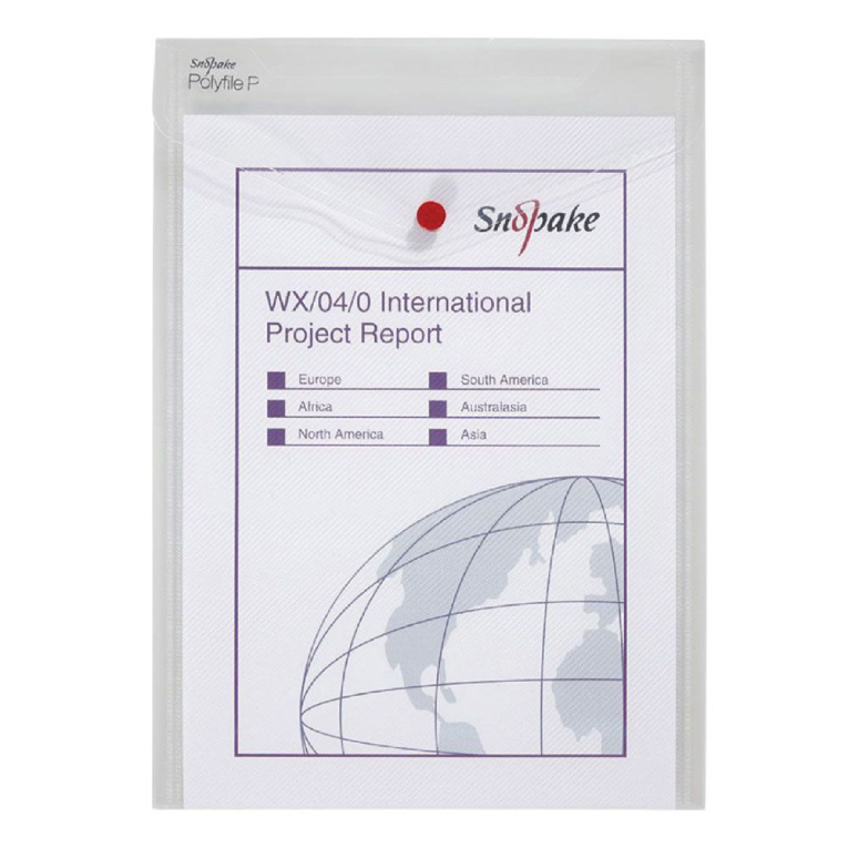 SKAG - Snopake Polyfile P File Wallet Portrait A4 Clear Portairt  SNOPAKE ΦΑΚΕΛΟΣ PP ΜΕ ΚΟΥΜΠΙ Α4 ΟΡΘΙΟ ΔΙΑΦΑΝΟ 299305