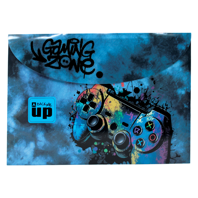 A4 Πλαστικός Φάκελος PP με Κουμπί GAME ZONE PP BACK ME UP 357-37580