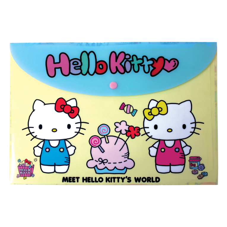 A4 Πλαστικός Φάκελος PP με Κουμπί HELLO KITTY PP  335-76580
