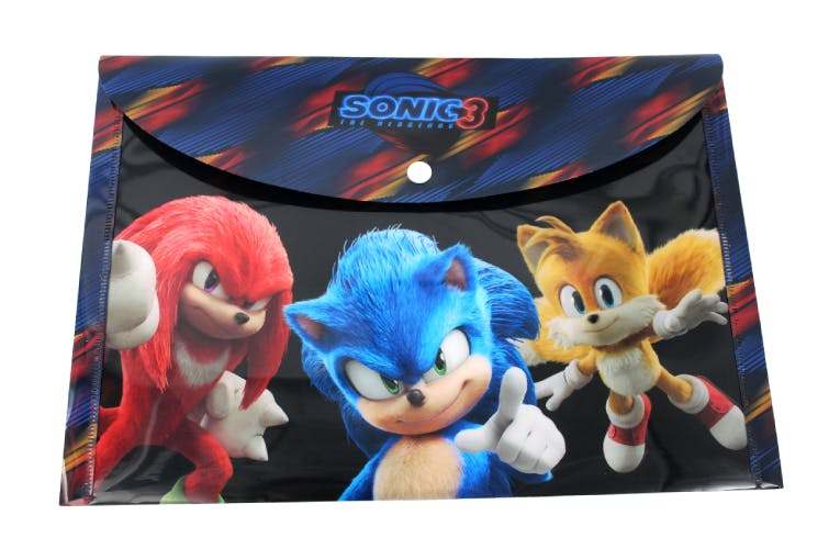 Gim Α4 Πλαστικός Φάκελος με Κουμπί SONIC 3 THE JEDGEHOG  348-31580
