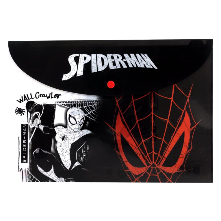 Gim Α4 Πλαστικός Φάκελος με Κουμπί SPIDERMAN World of Webs  337-08580