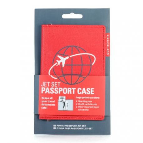 KIKKERLAND -  Jet Set Passport Case - Θήκη Διαβατηρίου Κόκκινη  ΤΤ61