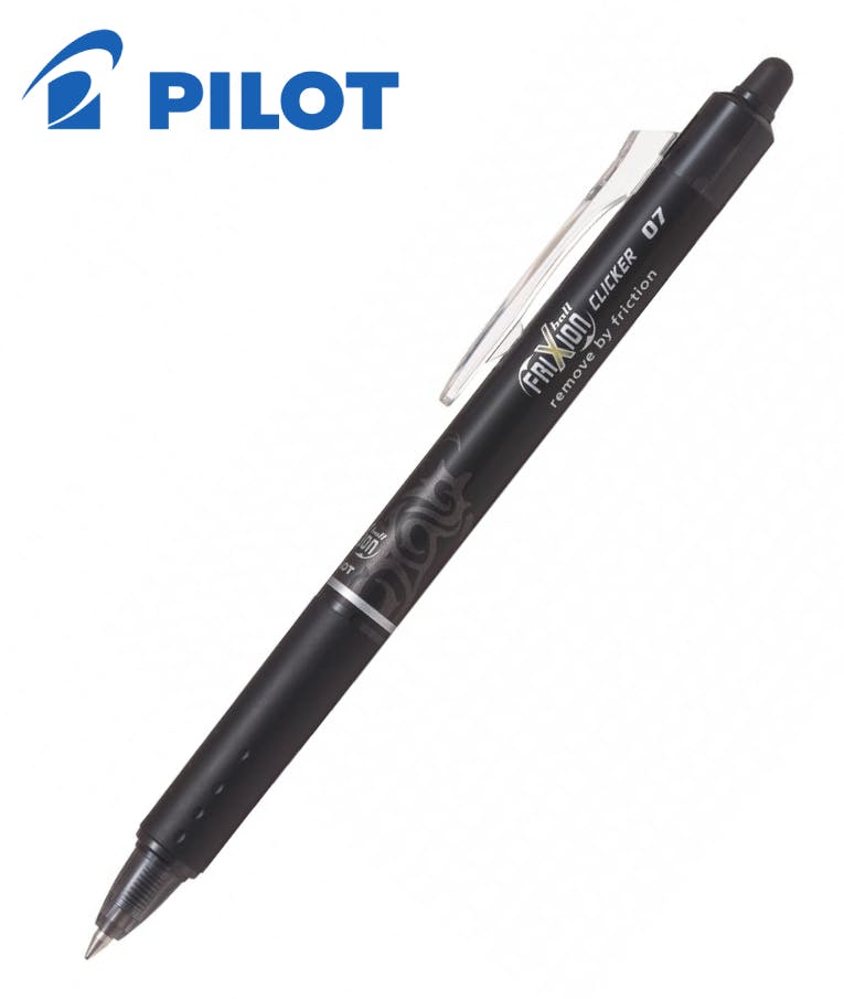 Pilot Στυλό Gel 0.7 mm με Μαυρο Mελάνι FriXion Ball Clicker BLRT-FR7-B (που σβήνει)