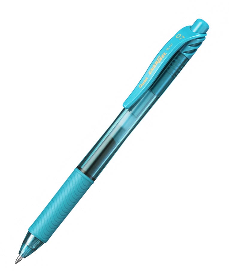 Στυλό Energel X με κουμπί 0.7 Metal Tip Υγρής Μελάνης Γαλάζιο Metal Tip BL107-S