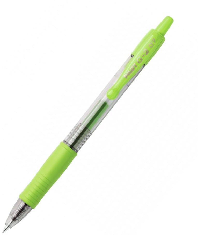 Pilot Στυλό Gel 0.7mm με Λαχανί Mελάνι και Κουμπί G-2 BL-G2-7LG