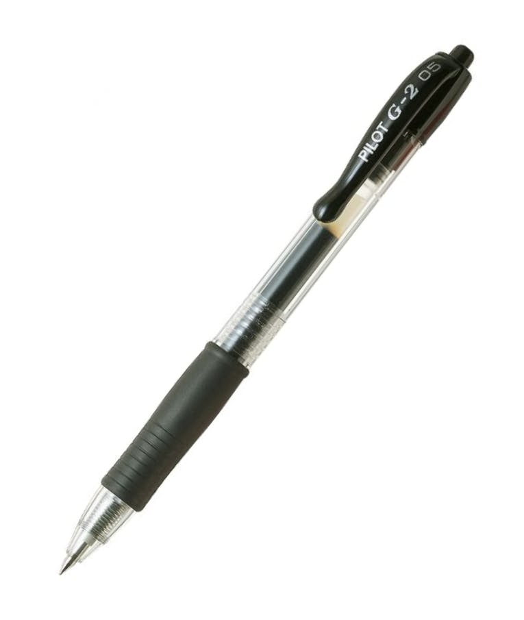 Pilot Στυλό G-2 Gel 0.5mm με Μαύρο (Black) Mελάνι και Κουμπί BL-G2-5-B