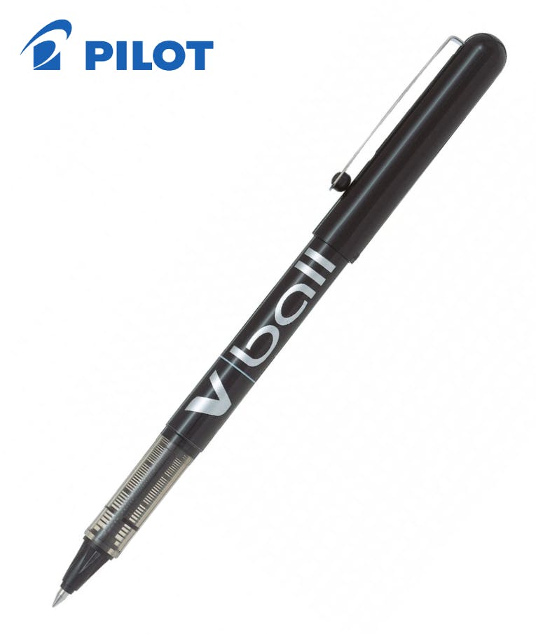 Pilot Στυλό Rollerball 0.5mm με Μαύρο Μελάνι V-Ball με Καπάκι BL-VB5-B