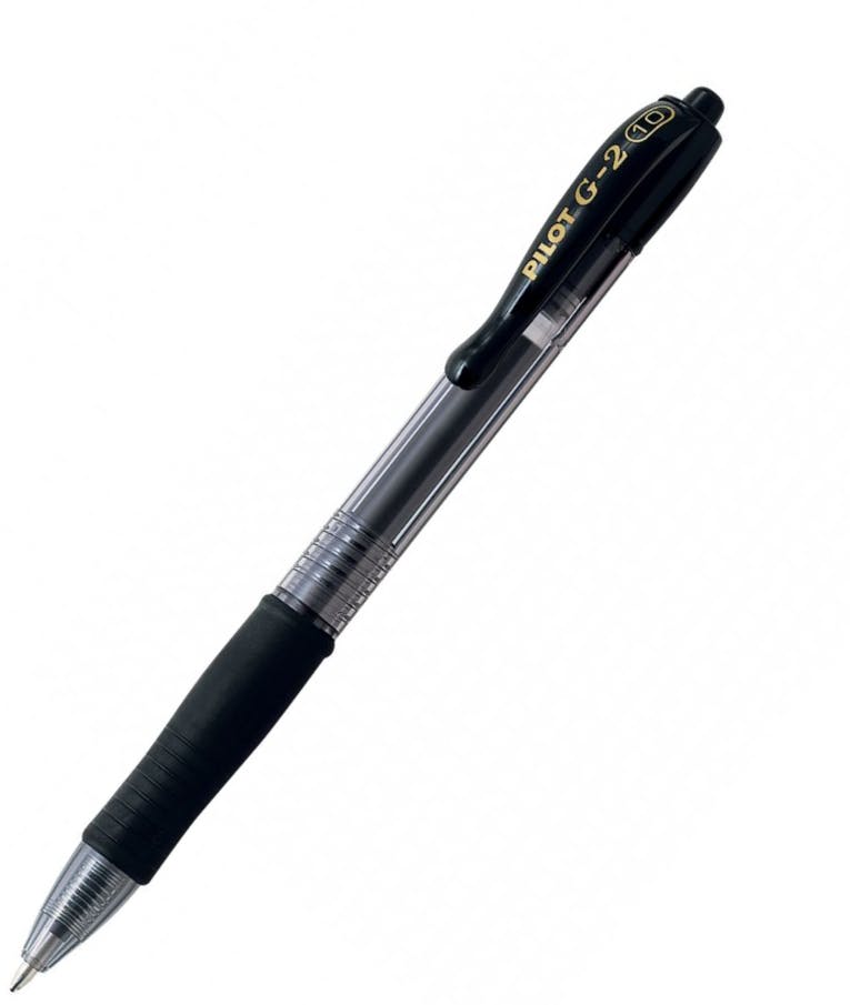 Pilot Στυλό Gel 1.0mm με Μαύρο Mελάνι και Κουμπί G-2 BL-G2-10-B