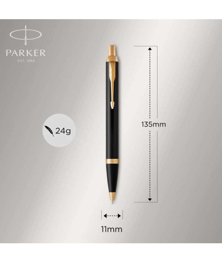 PARKER - Σετ Parker I.M. Duo Lacquer Black GT Fountain Pen - BallPen 2093216  Ι.Μ. DUO LQ BLACK GT [FP-ΒΡ]
