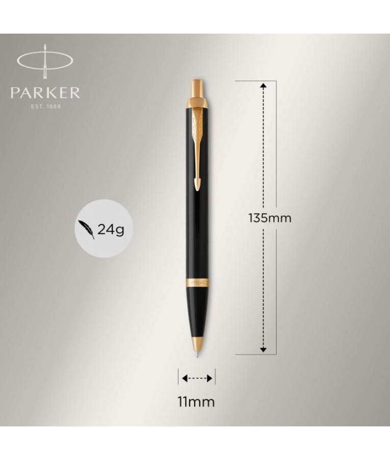 PARKER - Σετ Parker I.M. Duo Lacquer Black GT Fountain Pen - BallPen 2093216  Ι.Μ. DUO LQ BLACK GT [FP-ΒΡ]