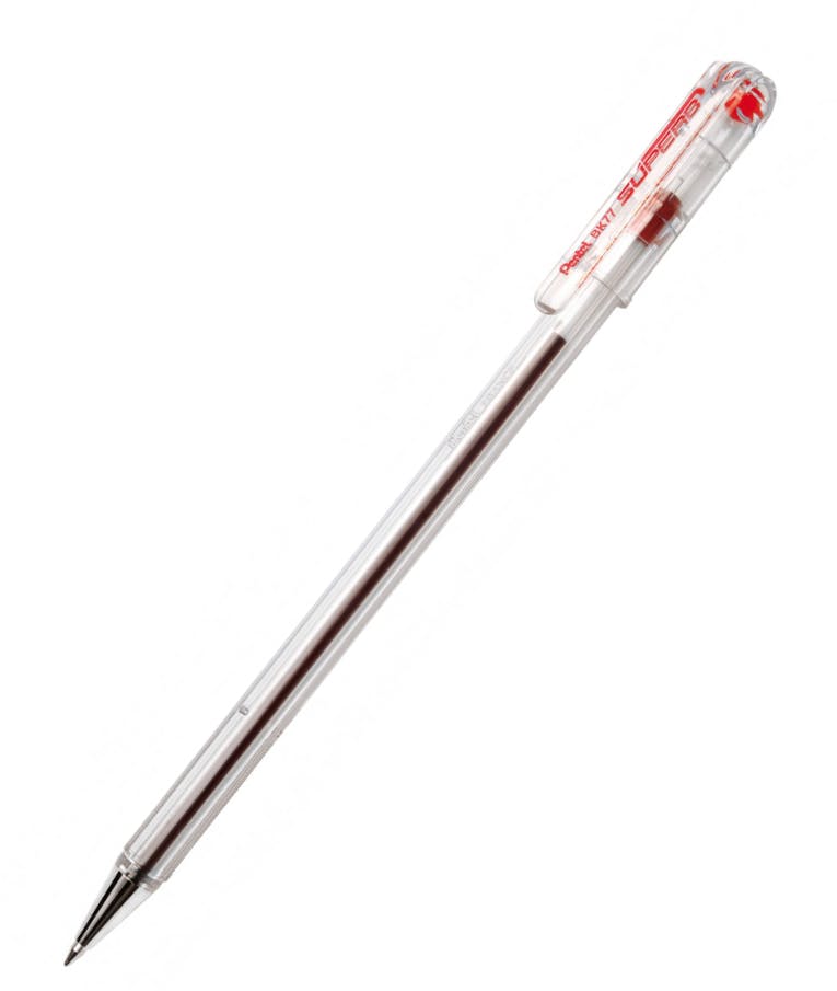  Στυλό Διαρκείας Superb Pentel 0,7mm Κόκκινο Needle Point Ballpoin BK77B