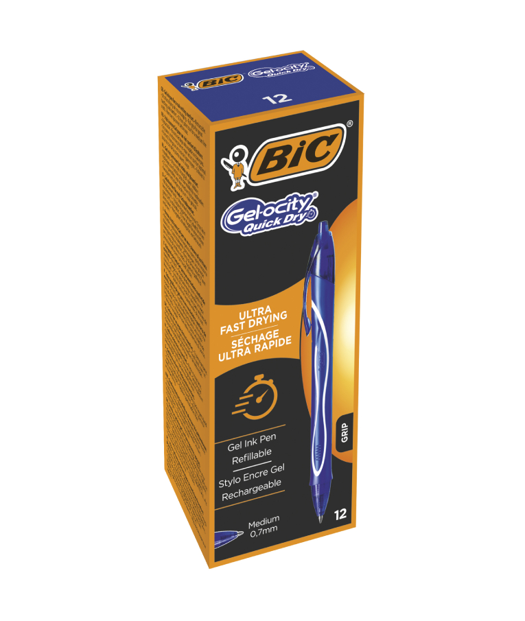 BIC - Bic Στυλό 0.7mm με Μπλε Mελάνι Gel-ocity Quick Dry με Grip 950442