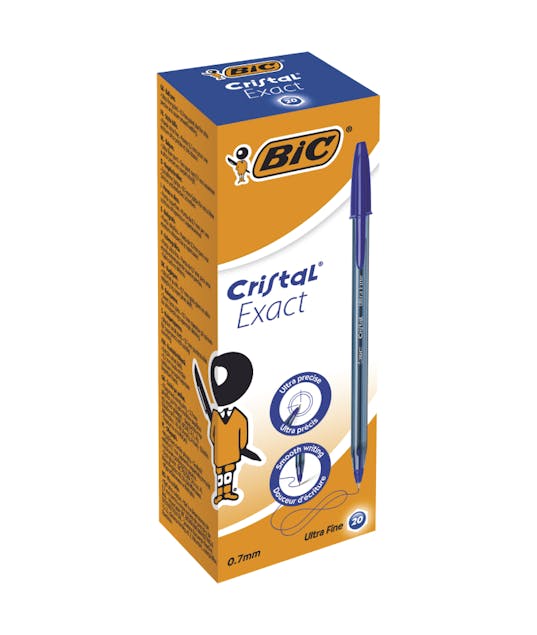 BIC - Bic Στυλό Ballpoint 0.7mm με Μπλε Mελάνι Cristal Exact Ultra Fine 992605