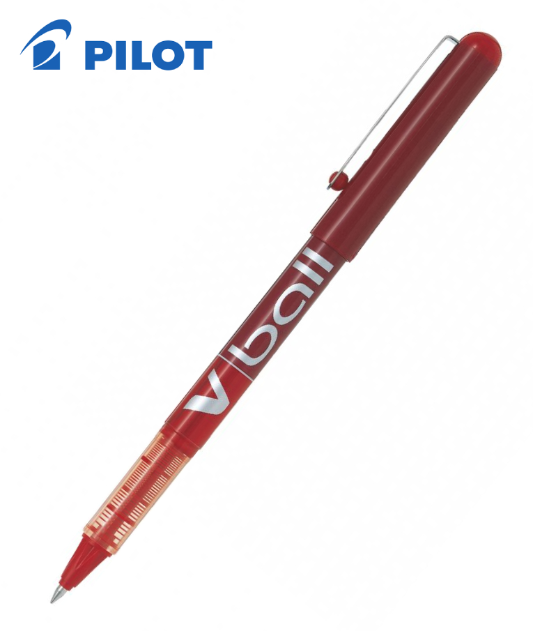 PILOT - Pilot Στυλό Rollerball 0.5mm με Κόκκινο Μελάνι V-Ball με Καπάκι BL-VB5-R