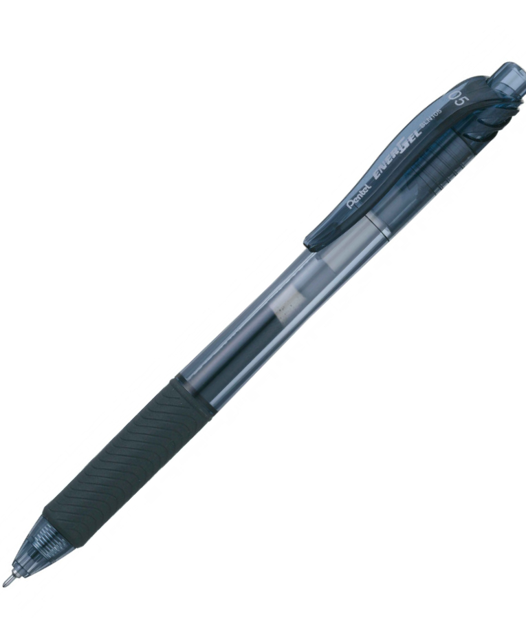 PENTEL -  Στυλό Energel X με κουμπί 0.5 Metal Tip Υγρής Μελάνης Μαύρο BLN105-Α