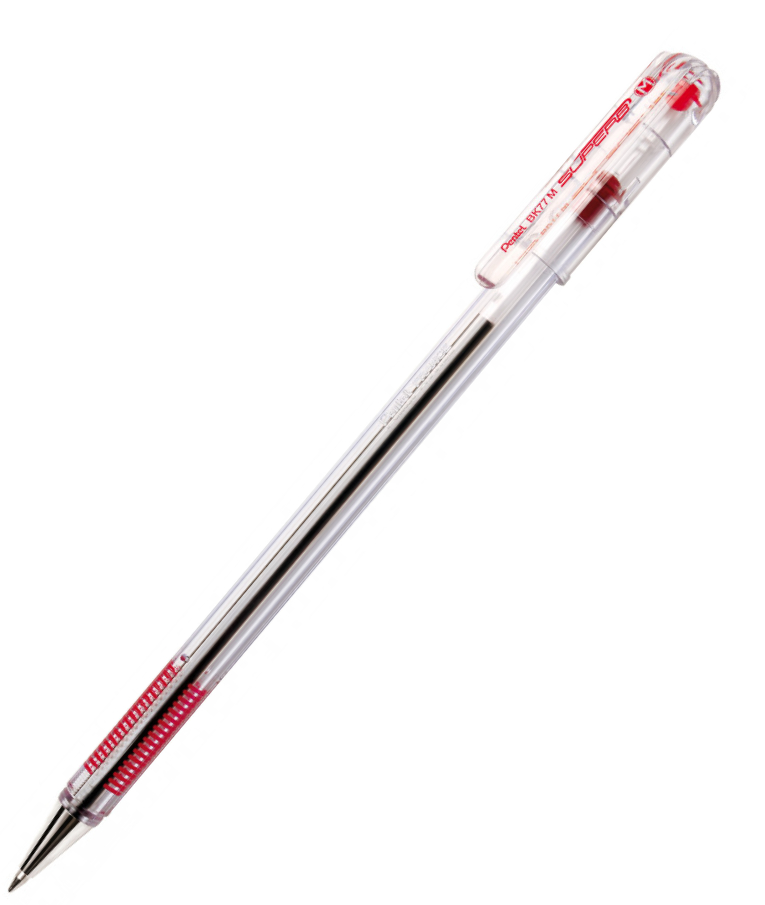 PENTEL -  Στυλό Διαρκείας Superb Pentel 1.0 mm Κόκκινο Needle Point Ballpoin  BK77M-B