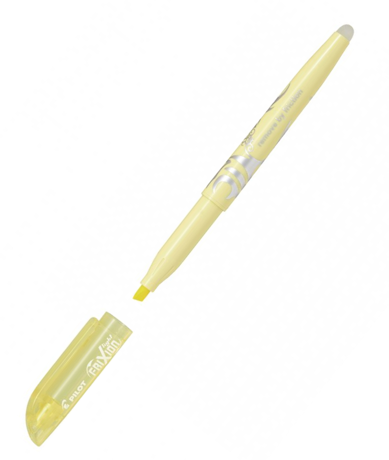 Pilot Frixion Light Soft Μαρκαδόρος Υπογράμμισης 3.3mm με καπάκι Κίτρινο (Soft Yellow) που σβήνει SW-FL-SY