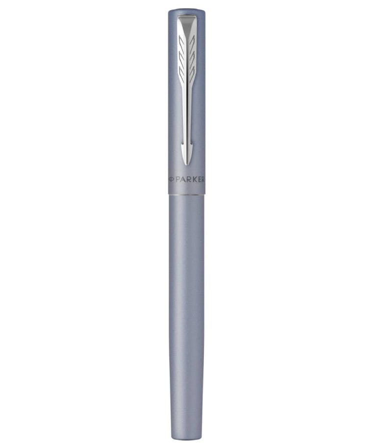 PARKER - Parker Στυλό Rollerball Vector XL Silver Blue CT με Μπλε Μελάνι F 0.5 2159775 +POUCH