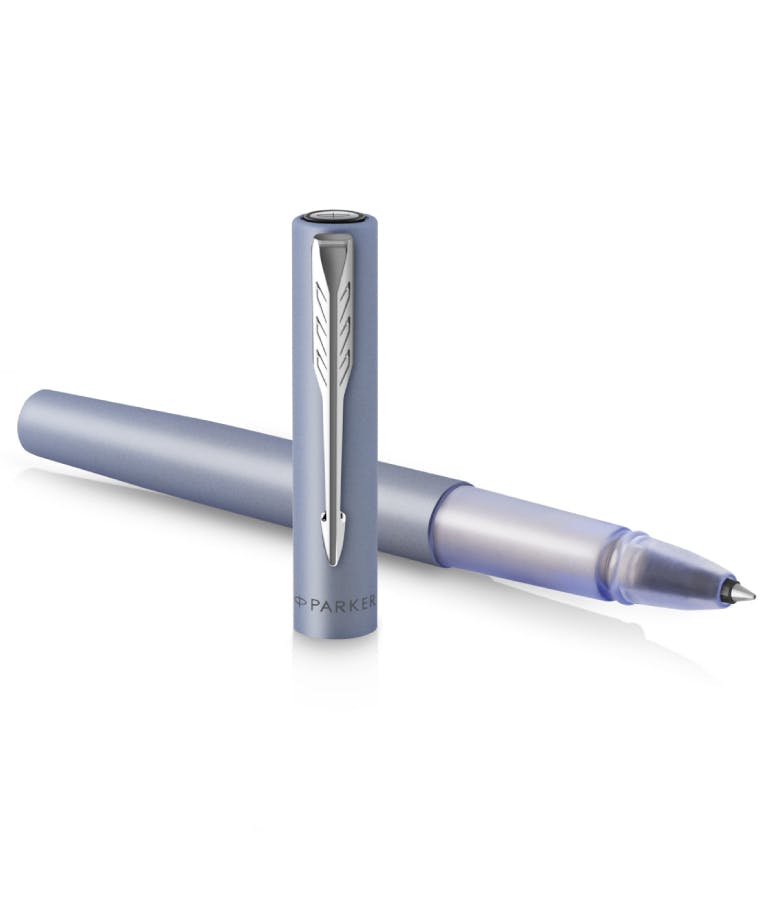 PARKER - Parker Στυλό Rollerball Vector XL Silver Blue CT με Μπλε Μελάνι F 0.5 2159775 +POUCH