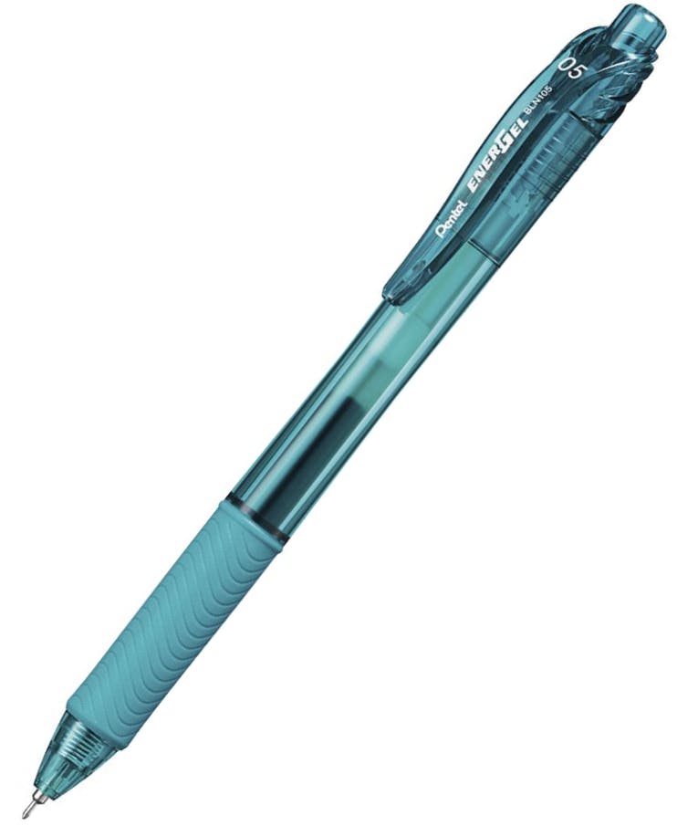  Στυλό Energel X με κουμπί 0.5 Metal Tip Υγρής Μελάνης Τυρκουάζ BLN105-S3
