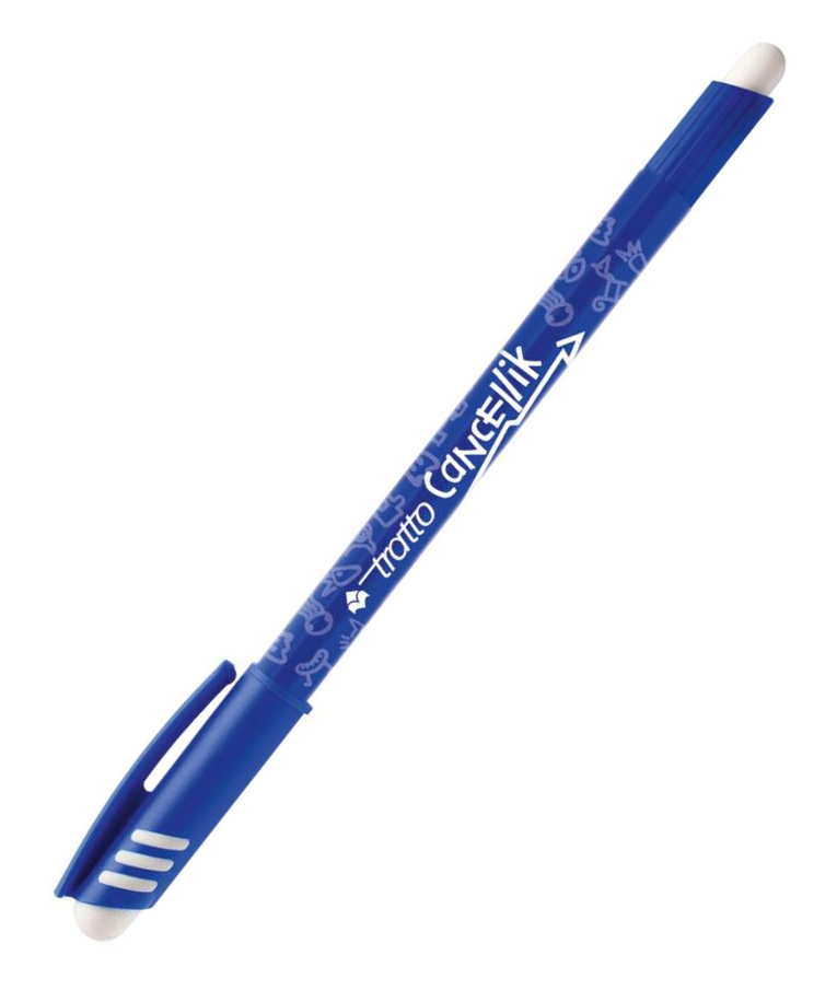 FILA - Tratto Cancellik Στυλό με Μπλε Mελάνι που Σβήνει και με 2 Γομες και καπάκι F826101