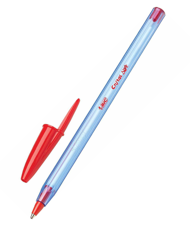 BIC - Bic Στυλό Ballpoint 1.2mm με Κόκκινο Mελάνι Cristal Soft 918520