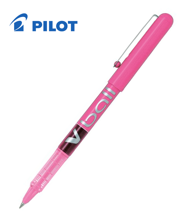 Pilot Στυλό Liquid Ink Rollerball 0.5mm με Ροζ Μελάνι V-Ball με Καπάκι BL-VB5-P