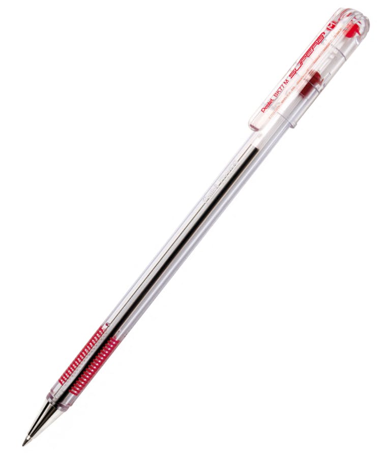  Στυλό Διαρκείας Superb Pentel 1.0 mm Κόκκινο Needle Point Ballpoin  BK77MB