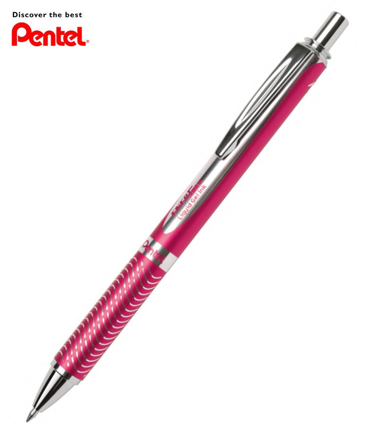  Στυλό Energel Alloy RT Μεταλικό Χρώμα Κόκκινο με κουμπί 0.7 Metal Tip Υγρής Μελάνης Μαύρο με Ανταλλακτικό σε Μπλε BL407B