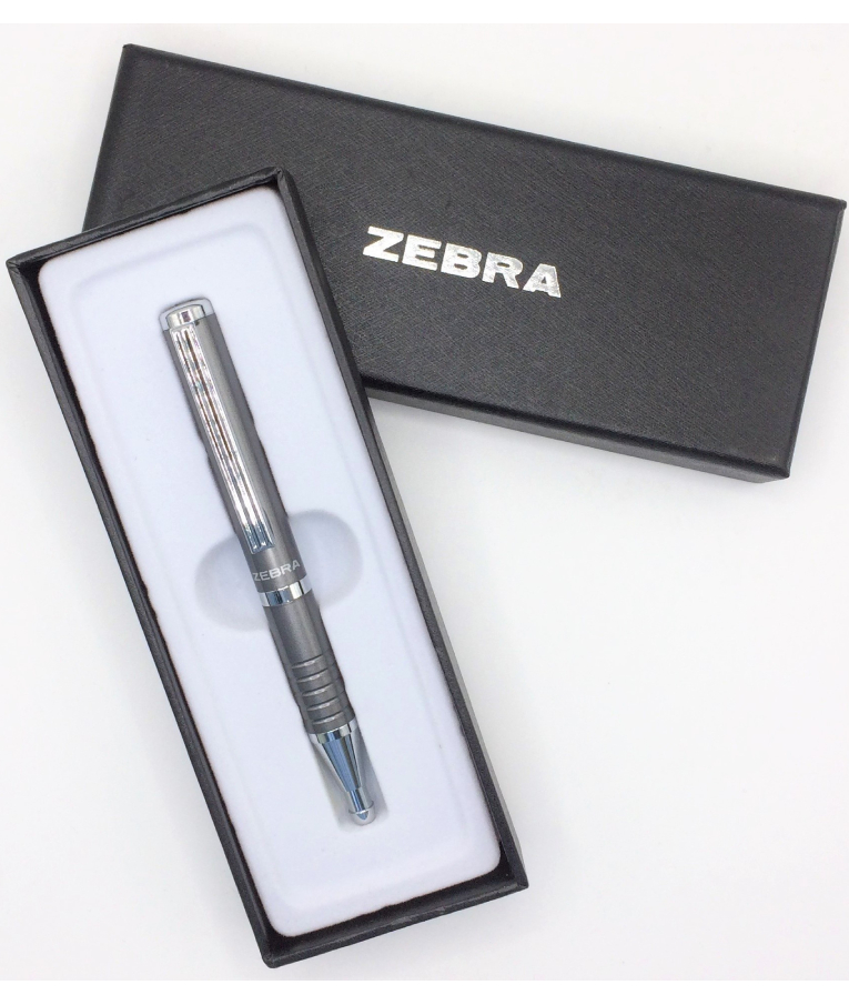 ZEBRA -  Ball-Point Pen Expandable Grey - Μίνι Πτυσσόμενο Στυλό Διαρκείας Μπλε Μελάνι 0.7mm |Χρώμα Γκρι  BA115-GR-BL SL-F1/EXPANDZ