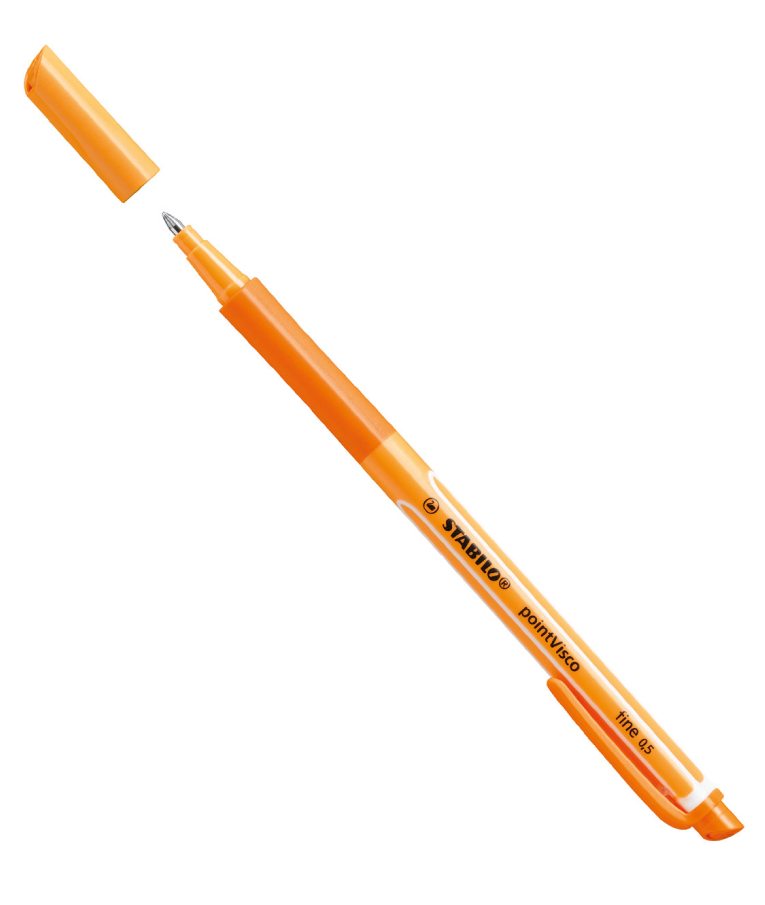 STABILO - Stabilo Στυλό Rollerball 0.5mm με Πορτοκαλί Mελάνι με καπάκι pointVisco 1099/54