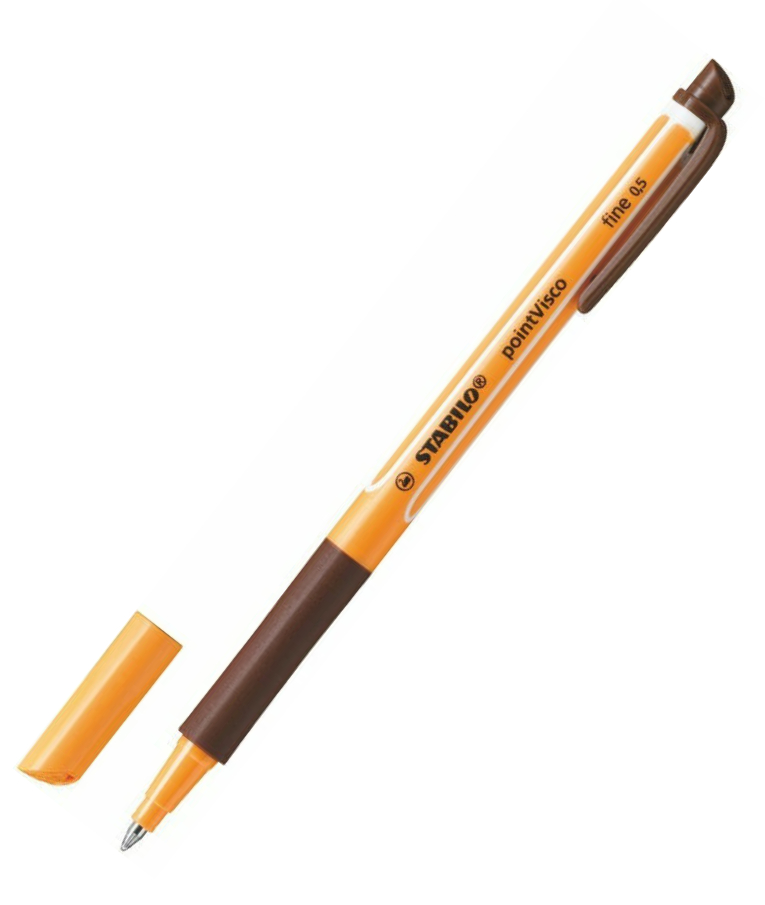 STABILO - Stabilo Στυλό Rollerball 0.5mm με Καφέ Mελάνι με Καπάκι  pointVisco 1099/45