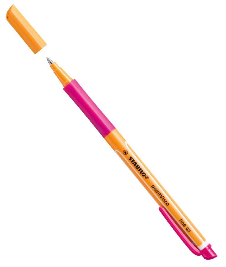 STABILO - Stabilo Στυλό Rollerball 0.5mm με Ροζ Mελάνι με Καπάκι  pointVisco 1099/56