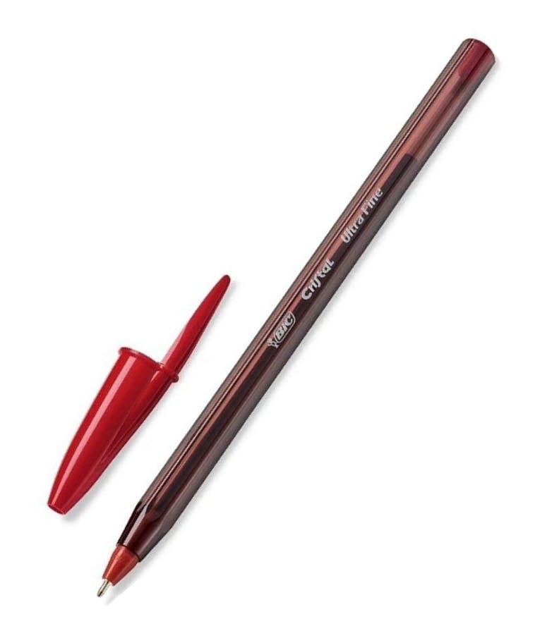Bic Στυλό Ballpoint 0.7mm με Κόκκινο Mελάνι Cristal Exact Ultra Fine 992604
