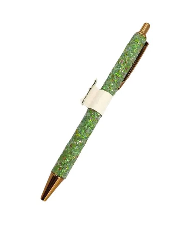 Στυλό GLITTER GREEN FUNKY FISH PEN Πράσινο με Στρας (με Μπλε μελάνι)  Gim  300-30109