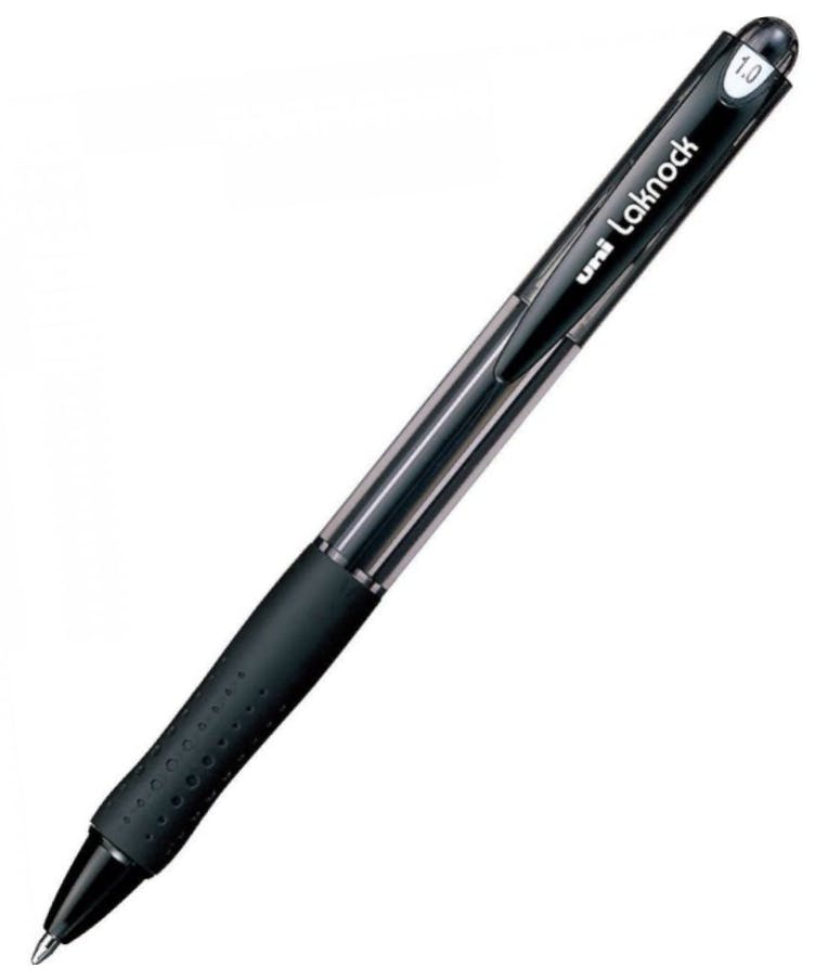 Uni-Ball Laknock Στυλό με Κουμπί 1.0 Μαύρο SN-100-10 Ballpoint