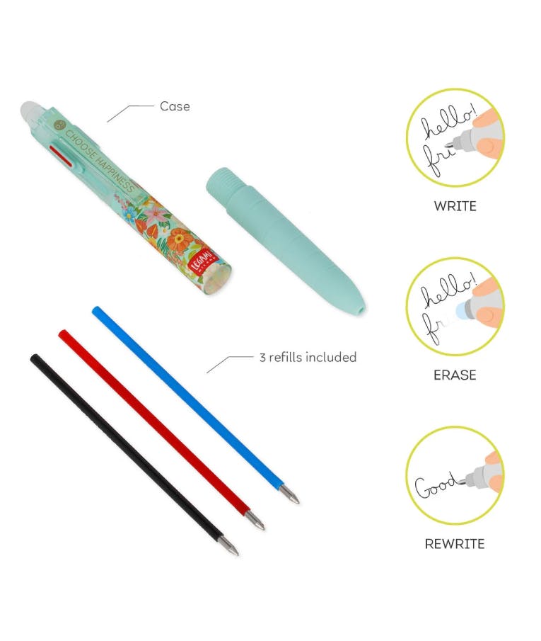 LEGAMI - Legami MAKE MISTAKES - 3 COLOUR ERASABLE GEL PEN Στυλό Gel που σβήνει 3 σε 1 ( Μαύρο, Μπλε, Κόκκινο)  TEP0002