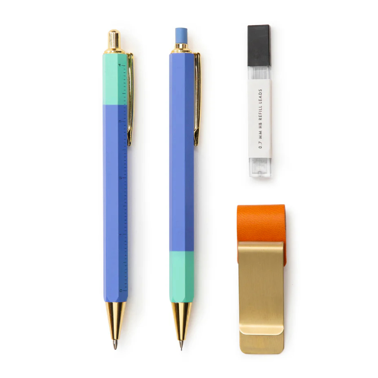  Mechanical Pen and Pencil Set - Σετ Στυλό και Μηχανικό Μολύβι (Περιλαμβάνονται μύτες 0.7 και Holder Clip)