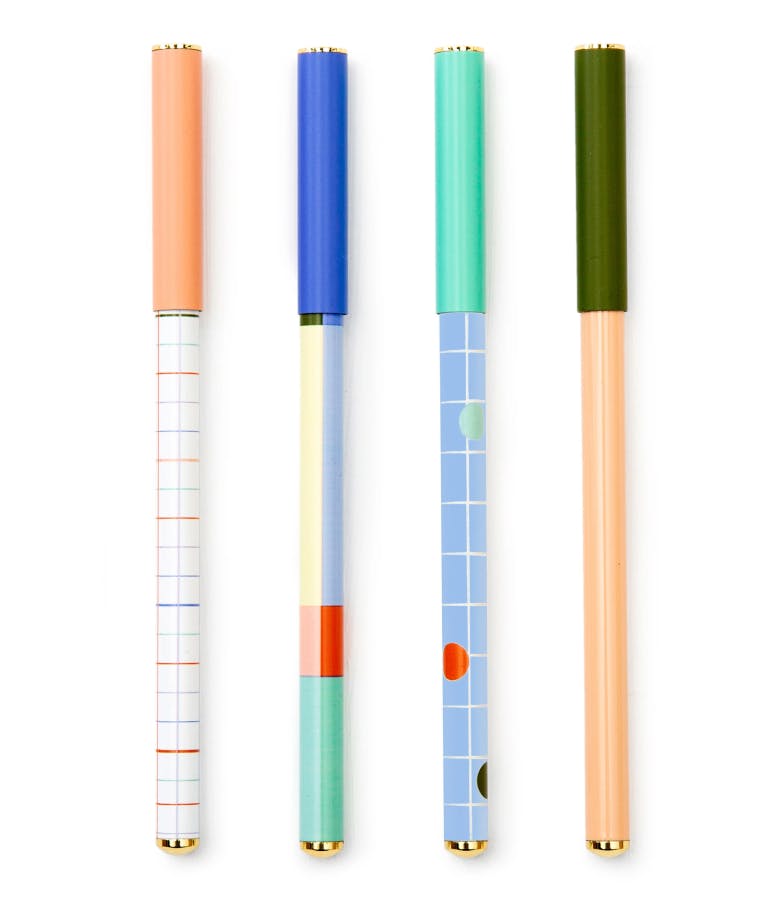 KIKKERLAND -  Ballpoint Pens Set of 4 - Σετ 4 Στυλό Ballpoint με Μαύρο Μελάνι  INK03