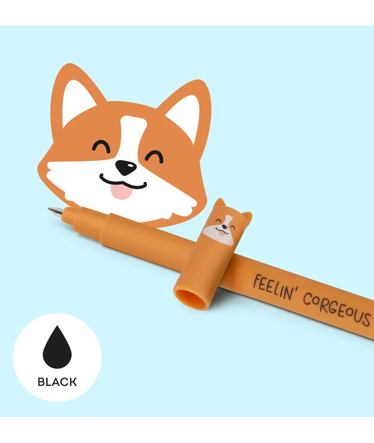 LEGAMI - Legami Erasable Gel Pen CORGI Στυλό που Σβήνει Μαύρο Μελάνι 0.7mm EP0020