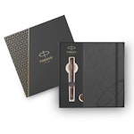 Parker IM Monochrome Burgundy Set Rollerball and Notebook - Σετ Στυλό Rollerball και Σημειωματάριο