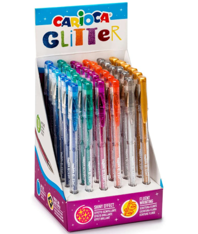 Carioca Στυλό Glitter 1.0mm διάφορα χρώματα 42166 Glitter