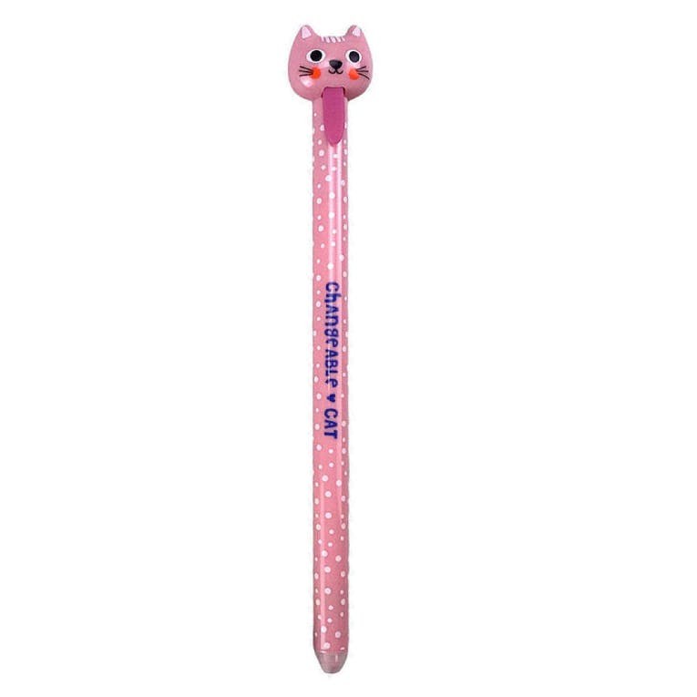 Gim Erasable Gel Pen CAT PINK Στυλό που Σβήνει Μπλε Μελάνι 300-01203