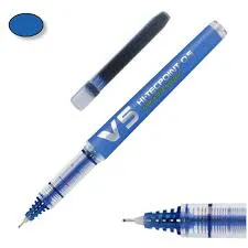 PILOT - Pilot Στυλό Υγρής Μελάνης με αμπούλα 0.5mm Fine με Μπλε Mελάνι V5 HI-TECPOINT CARTRIDGE BXC-V5-L
