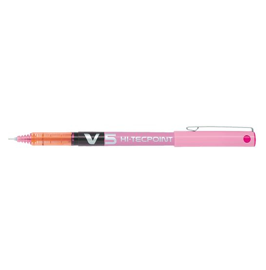 Pilot Στυλό Rollerball 0.5mm Fine με Ροζ Mελάνι Hi-Tecpoint BX-V5-P